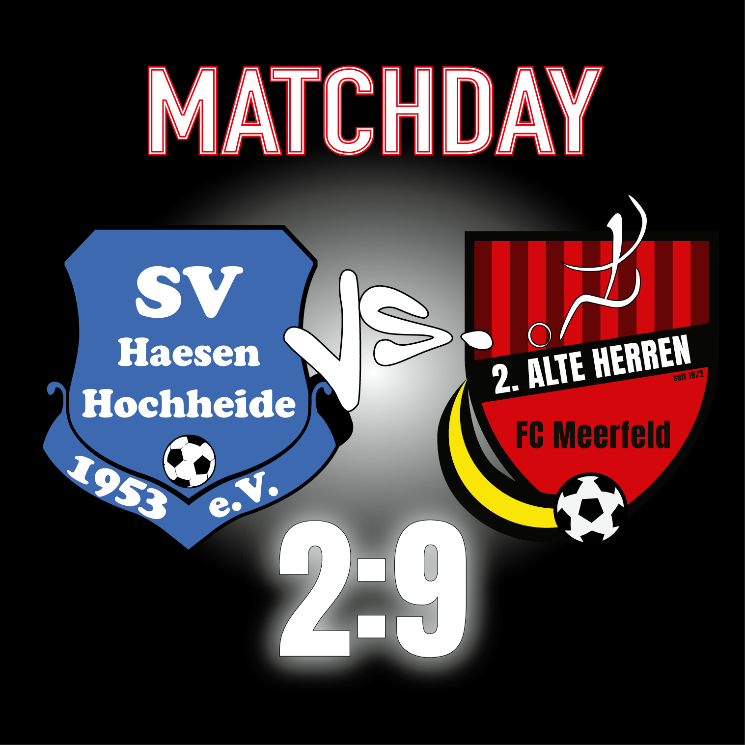 SV Haesen/Hochheide : Alten Herren 2:9